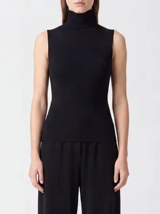 Extreme Cashmere Sleeveless Cashmere Turtleneck Top with Cold Shoulders