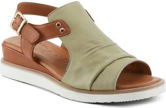 Spring Step Locals Wedge Sandal in Olive Multi at Nordstrom, Size 10.5-11Us