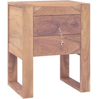 vidaXL Mesita De Noche De Madera Maciza De Teca 40x30x50 Cm Vidaxl