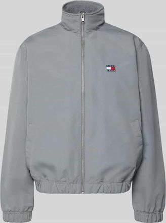 Tommy Jeans Regular Fit Bomberjacke mit Label Stitching in Mittelgrau, Gr&ouml;&szlig;e XXL