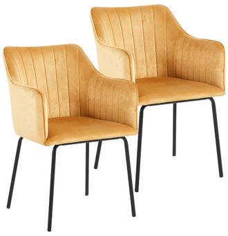 ebuy24 Sillas De Comedor Vcm 2er Silla De Cocina Tapizada Escandinava Dimensiones Aprox. Al. 82 X An. 54 X T. 59 Cm C&oacute;modo Reposabrazos Y Respaldo Silla De C