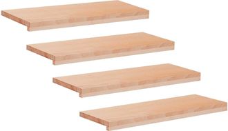 vidaXL Alfombras Para Escalones 4 Uds. 70 X 25 X 2 Cm Natural Vidaxl