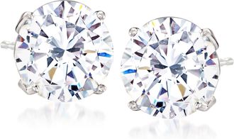 Ross-Simons CZ Stud Earrings in 14kt White Gold