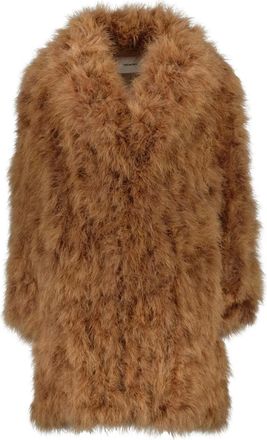 Yves Salomon Cappotto con scollo a scialle - Marrone