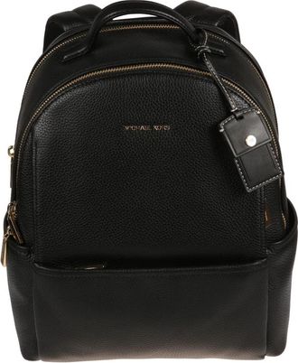 Michael Kors Sable Medium Pebbled Leather Rugzak - Dames - Rugzakken - Zwart - ONE Size - Katoen - Tassen