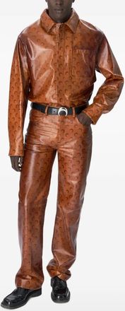 Marine Serre Camicia Moon - Marrone