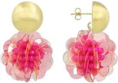 Lott. Gioielli Fine Big Sequin Globe Earrings in Fuchsia & Sunlight Yellow in Fuchsia/sunlight Yellow at Nordstrom