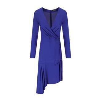 Elisabetta Franchi Dames, Jurken, Blauw, Maat: XL Viscose