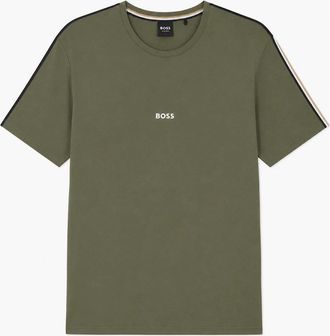 HUGO BOSS Mens BOSS Lightweight Unique T-Shirt Green - Tan - Size: 40