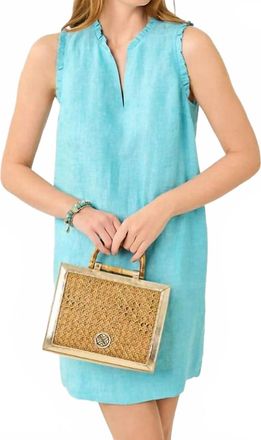 Lilly Pulitzer Kavalla Linen Dress In Capri Blue X Resort White