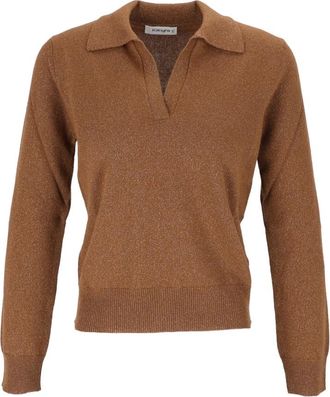 KANGRA Jersey de cuello pico - Knitwear - Mujer - Marr&oacute;n - L