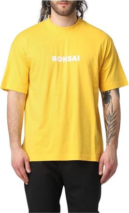 BONSAI Tops, Heren, Oranje, M, Graphic Print T-Shirt