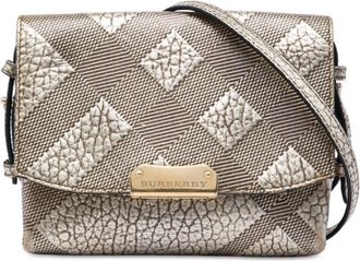 Burberry Pre-owned Burberry Embossed Grain Check Leather Langley Crossbody Ladies T7XXR5Y1XQSL3WUI