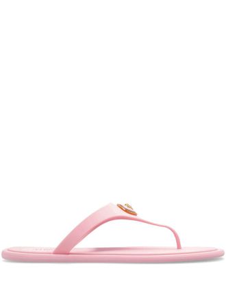 Versace Thong-Style Sandals with Intricate Embossed Footbed