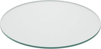 Relaxdays Piano Vetro Temperato Tavolo Rettangolare da 100x62 cm, 8 mm, esg, Lastra per Camino a Legna, Trasparente - Relaxdays