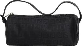 Fendi Pre-owned Shoulder Bags, female, Black, Size: ONE SIZE Pre-owned Mini Baguette