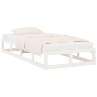 Berkfield Home Beautiful Bed Frame White 90x200 cm Solid Wood