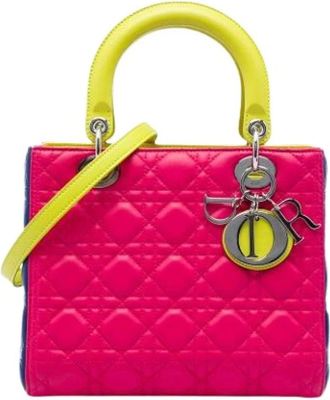 Dior Pre-owned Lady Dior Handbag - Dames - Vintage Handtas - Veelkleurig - ONE Size - Leer - Vintage