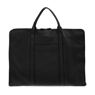 Brioni Lederen koffer voor pakken - Heren - Tassen - Zwart - Maat: ONE Size Zijde