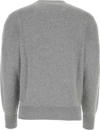 Prada Mens Cashmere Blend Sweater Gray Nylon Elastane