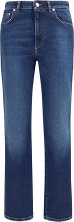 Dolce & Gabbana Blue Straight High Rise Jeans