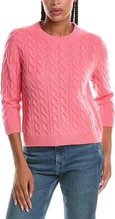 N.Peal N.Peal Emilia Cable Round Neck 100% Cashmere Sweater
