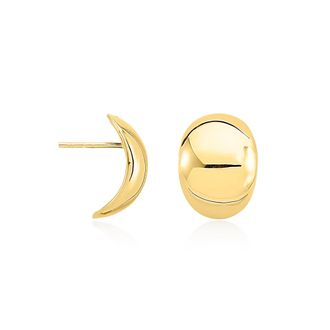 Ross-Simons Italian 14kt Yellow Gold Dome Earrings