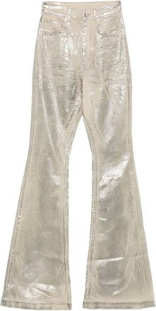 Rick Owens Jeans Bolan metallizzati - Verde