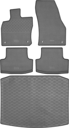 OEM Juego De Alfombrillas De Goma Para Coche Y Alfombrilla Para Maletero Para Seat Ateca Crossover A Partir De Septiembre De 2016