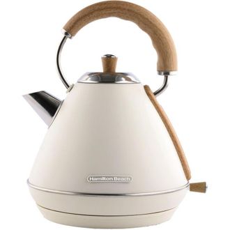 Hamilton Beach Scandi Pyramid Electric Kettle Matte Cream 1.7L - Hamilton Beach