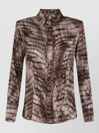 Elisabetta Franchi patterned shirt long sleeves collared neck