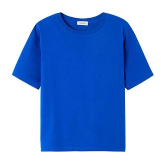 American Vintage Womens Fizvalley T- Shirt In Vintage Royal Blue