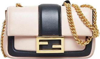Fendi Borsa a spalla Pre-owned Elegante con Tracolla a Catena e Dettagli Accent - - Pre-owned - Donna - Rosa - ONE SIZE