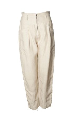 Iro beige MIRA pantalon met diepe zakken