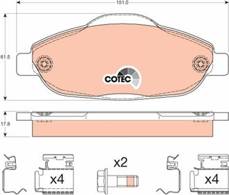 OEM Pastillas De Freno Delanteras Gdb1761 Trw