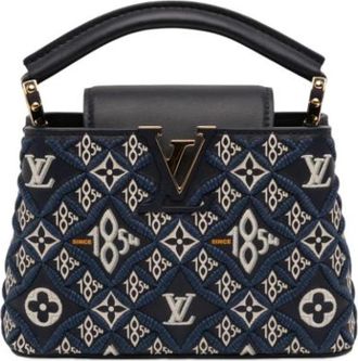 Louis Vuitton Pre-owned Capucines Handtas - Dames - Vintage Handtas - Blauw - ONE Size - Leer - Vintage