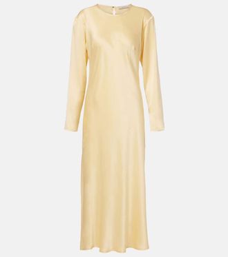 Asceno Salina silk charmeuse midi dress
