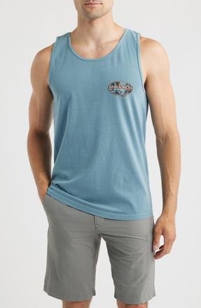 Dark Seas Tropical Night Cotton Graphic Tank in Ice Blue at Nordstrom, Size Xx-Large
