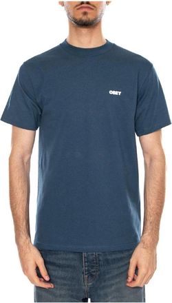 Obey T-Shirts - Heren - T-shirts - Blauw - M - Katoen - Tops
