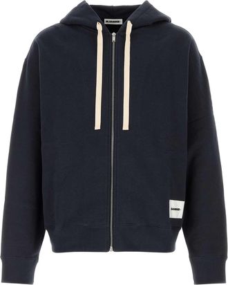 Jil Sander Dark Blue Cotton Sweatshirt