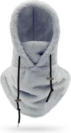 Generic Balaclava Ski Mask for Men Women Winter Face Masks Windproof Hooded Scarf Cold Weather Hat Neck Warmer(Light Grey)