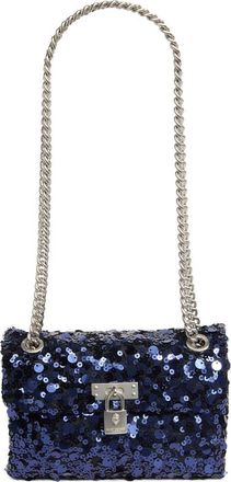 Kurt Geiger Sequin Mini Braxton Crossbody Bag in Navy at Nordstrom Rack