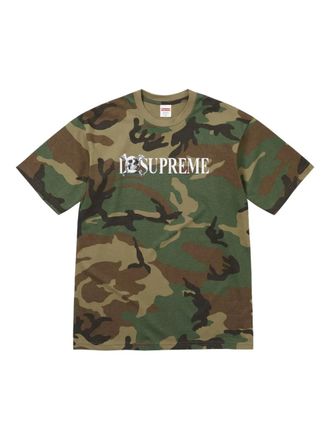 SUPREME T-shirt con motivo teschio - Verde