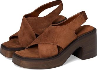 Free People Cora Platform Clogs Womens Shoes Cognac Suede : EU 37.5 (US Womens 7.5) M