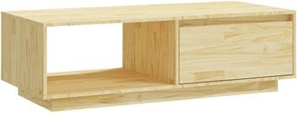vidaXL Mesa de centro de madera maciza de pino 110x50x33,5 cm Vidaxl
