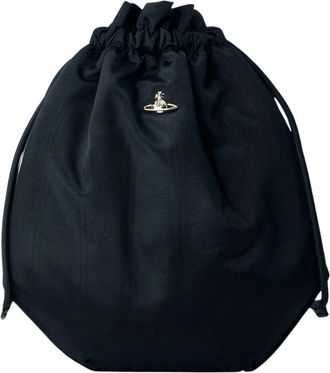 Vivienne Westwood Daisy Drawstring Bucket Bag - Dames - Schoudertassen - Zwart - ONE Size - Tassen