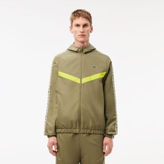 Lacoste Heren Lacoste Tennis Track Jacket met monogram in Khaki