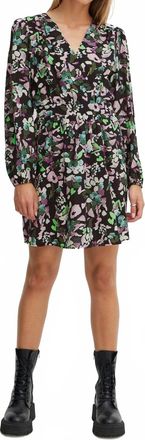 Ichi Cratzo Mini Dress In Multi Flower