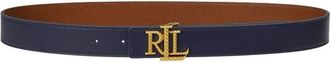 Ralph Lauren Belts, female, Blue, Size: XS Reversible Embossed Belt