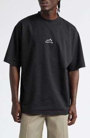 Balenciaga Medium Fit Bodies Logo Graphic T-Shirt in 1000 Black at Nordstrom, Size Xx-Large